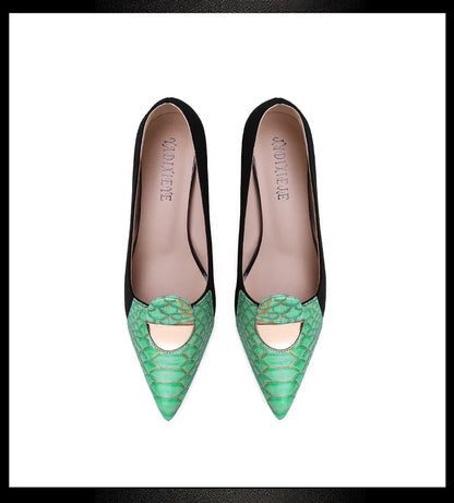 Glamorous display of luxury women's suede slip-on shoes with thin high heels, combining fashion and sophistication for every special occasion.