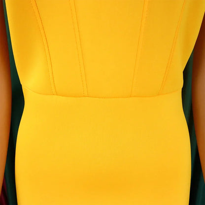 Detailed look at the sleek silhouette of a sexy club-style off-shoulder dress, designed for sophisticated evening wear.