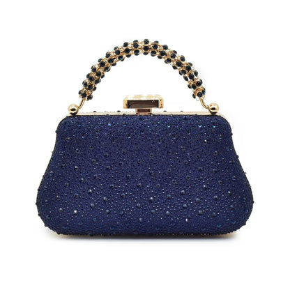 Stylish wedding shoe and matching bag set showcasing exquisite rhinestone detailing, perfect for bridal elegance.