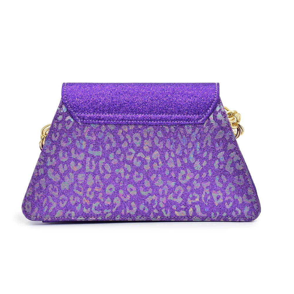 Close-up detail of the purple peep toe sandals showcasing exquisite craftsmanship and a fashionable butterfly-knot element.