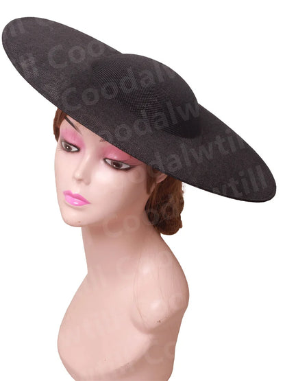 Chic 40CM fascinators base headpiece made from high-quality polyester, designed for refined ladies' fashion for races and formal occasions.