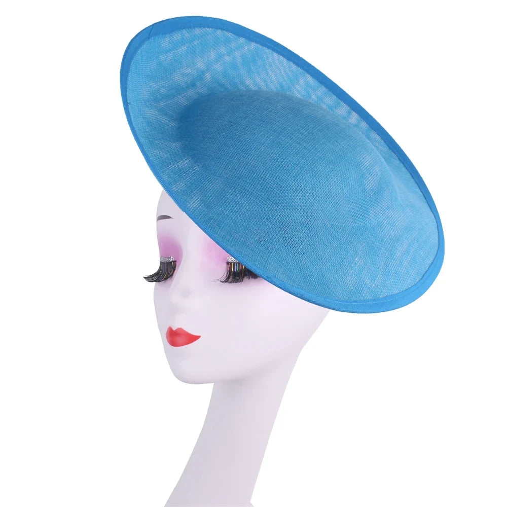 Chic round fascinator base measuring 30CM, ideal for crafting exquisite party hats and bridal hair accessories.