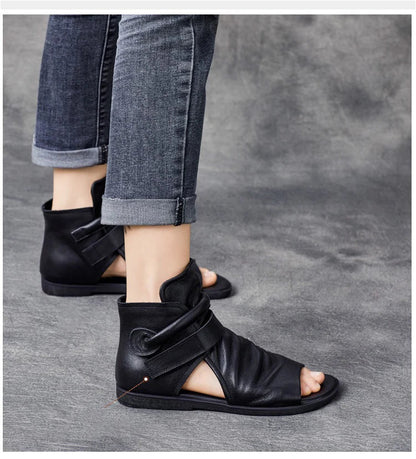 Genuine leather flats by Birkuir, showcasing a leisure style with a low heel, perfect for sophisticated everyday use.