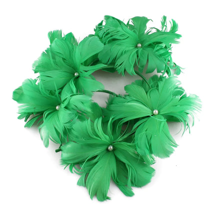 Opulent blue feather wedding headband, the perfect fascinator accessory for elegant bridal styles and sophisticated gatherings.