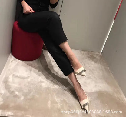 Luxury women's high heels pumps with glitter and metal plate, perfect for weddings and parties.