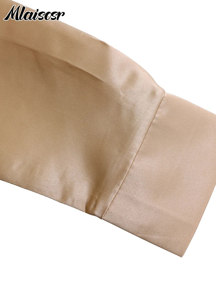 Mlaiscsr khaki midi dress with pockets, showcasing luxurious fabric blend of polyester and spandex, designed for comfort and style in sizes S-XXXL for the modern woman.