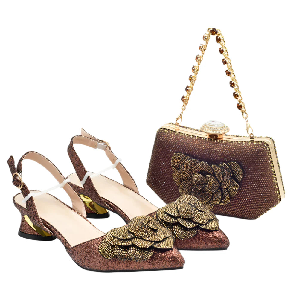 Elegant women's rhinestone shoe in silver, perfect for weddings and upscale parties, showcasing a high heel and pointed toe design.