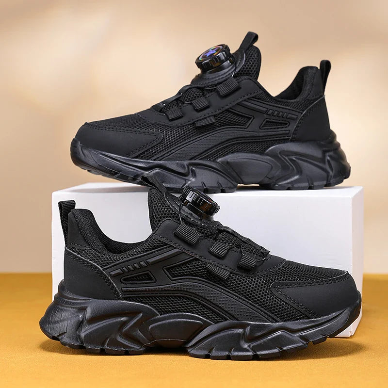 Stylish Mesh Running Shoes for Boys, designed for summer sports, showcasing breathability and comfort, suitable for ages 7-13.