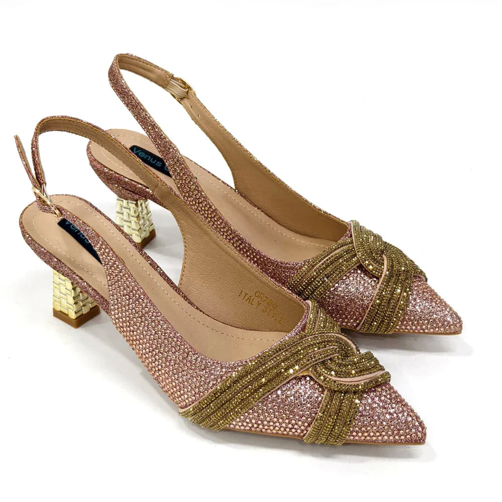 Elegant Venus Chan Women's black hollow design pointed-toe pumps showcasing sophisticated craftsmanship, ideal for parties and special occasions.