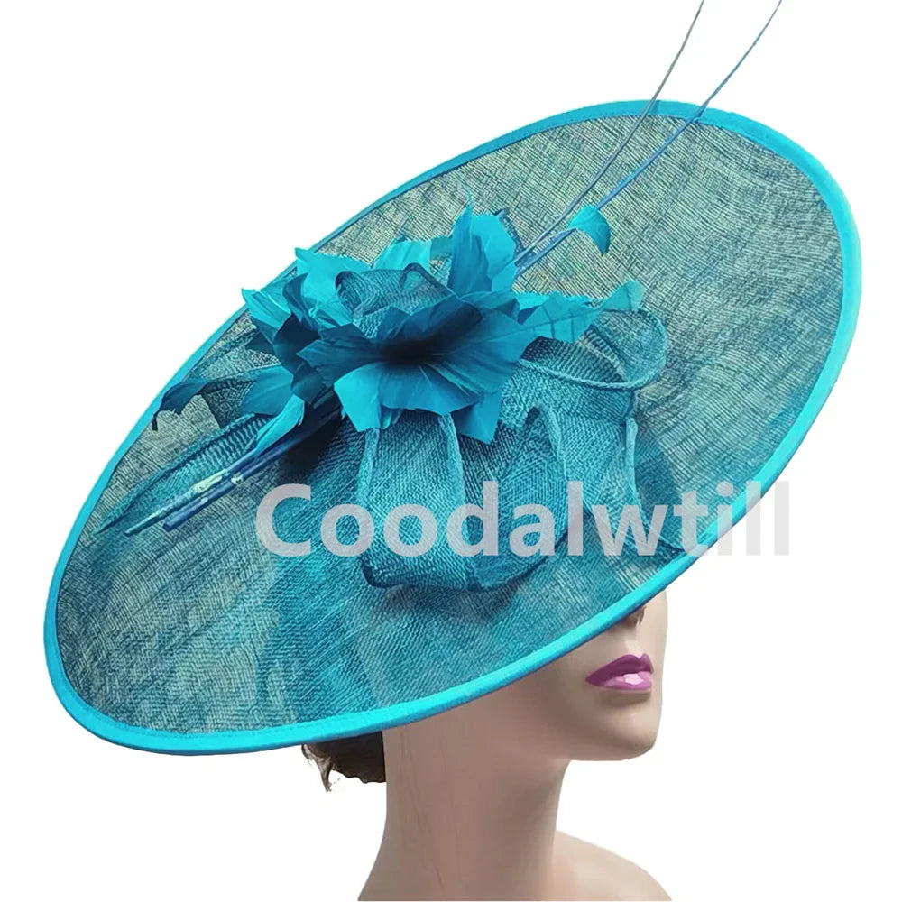 Chic and classy Royal Ascot large headpiece, designed for women looking to make a statement at parties and fashionable outings.