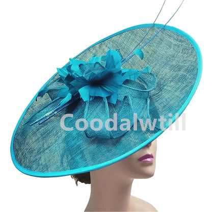 Chic and classy Royal Ascot large headpiece, designed for women looking to make a statement at parties and fashionable outings.