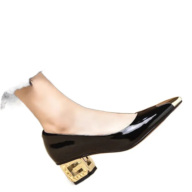 Elegant women's high heel boots featuring a sleek design and metal accent, perfect for a luxurious Spring/Summer look.