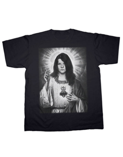 Janis Joplin Rock Icon T-Shirt - Premium 100% Cotton, Contemporary Fit, Soft Hand Feel