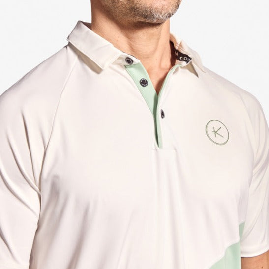 KYMIRA Men's luxurious Infrared Golf Polo Shirt from the Strike Collection, designed for superior performance, available in sizes S to XL.