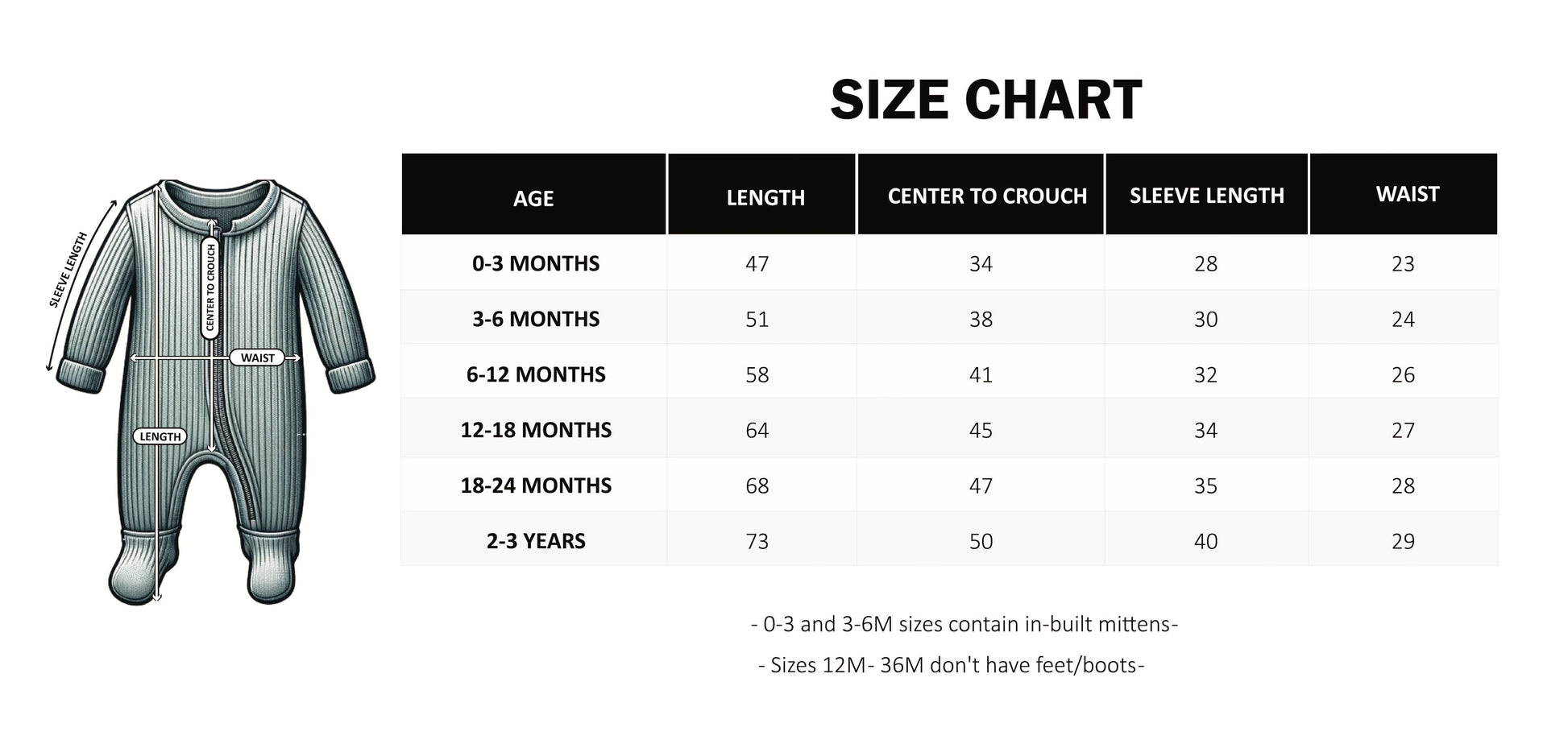DreamBuy stylish zip-up sleepsuit with fold-over mitts and boots for the littlest ones, ensuring warmth and comfort during sleep.
