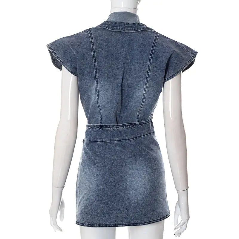 womens Fashion Chloe Denim Skirt Set