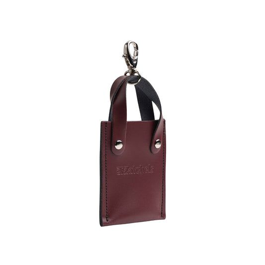 Luxury Marsala Red Mini Tote Bag Charm - Handcrafted leather accessory showcasing elegant design, perfect for enhancing any handbag or keychain.