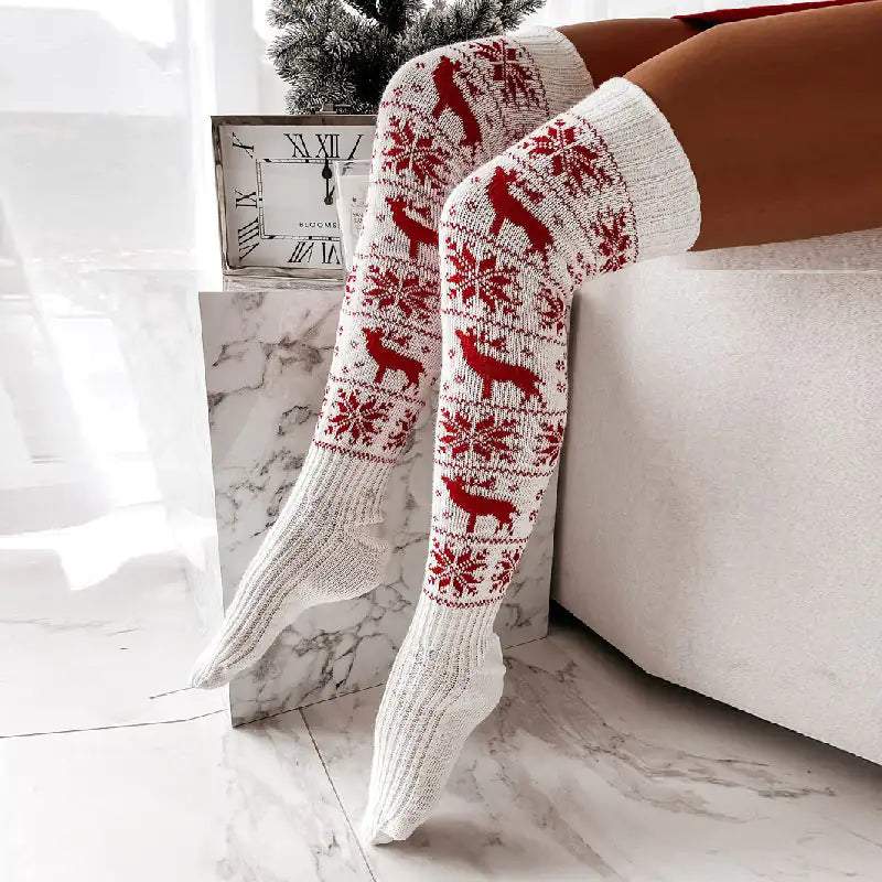 Women's Cute CozyClaus X-Mas Stockings Reindeer