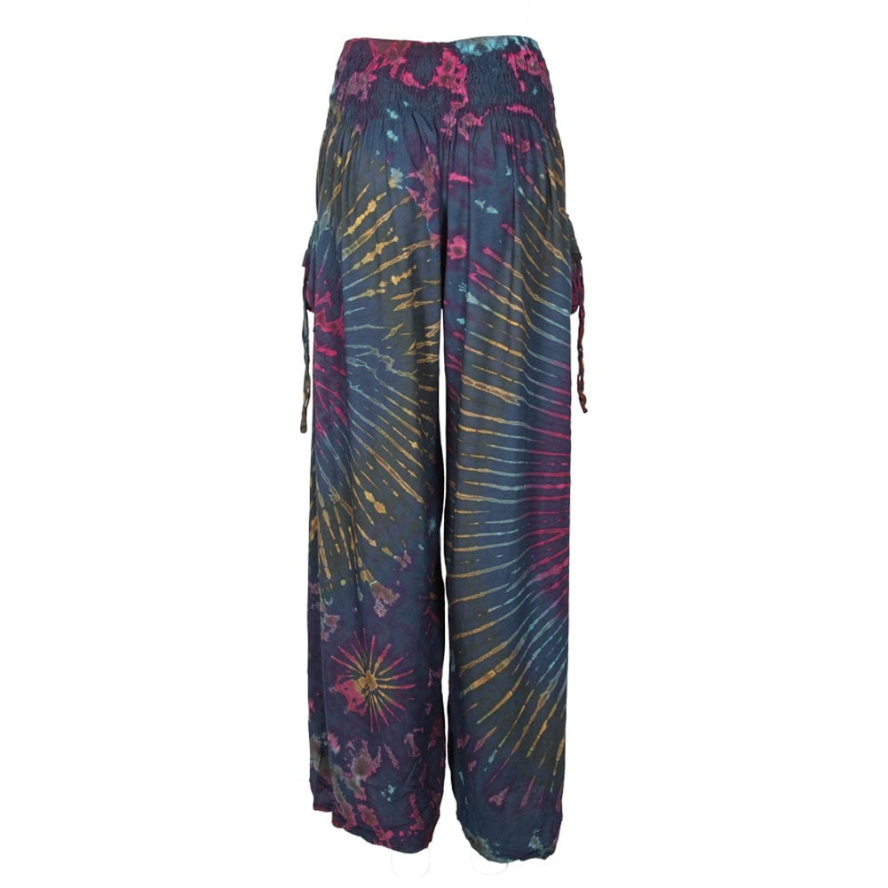 Luxury Plus Size Tie Dye Cargo Trousers showcasing vibrant patterns and stylish design.