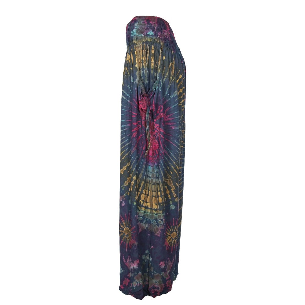 Comfortable and flexible fit of Luxury Tie Dye Cargo Trousers for curvy figures.