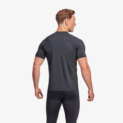 KYMIRA Men's Infrared Short Sleeve Baselayer Top displayed on a model, emphasising its stylish ergonomic design and supportive fit for elite training.