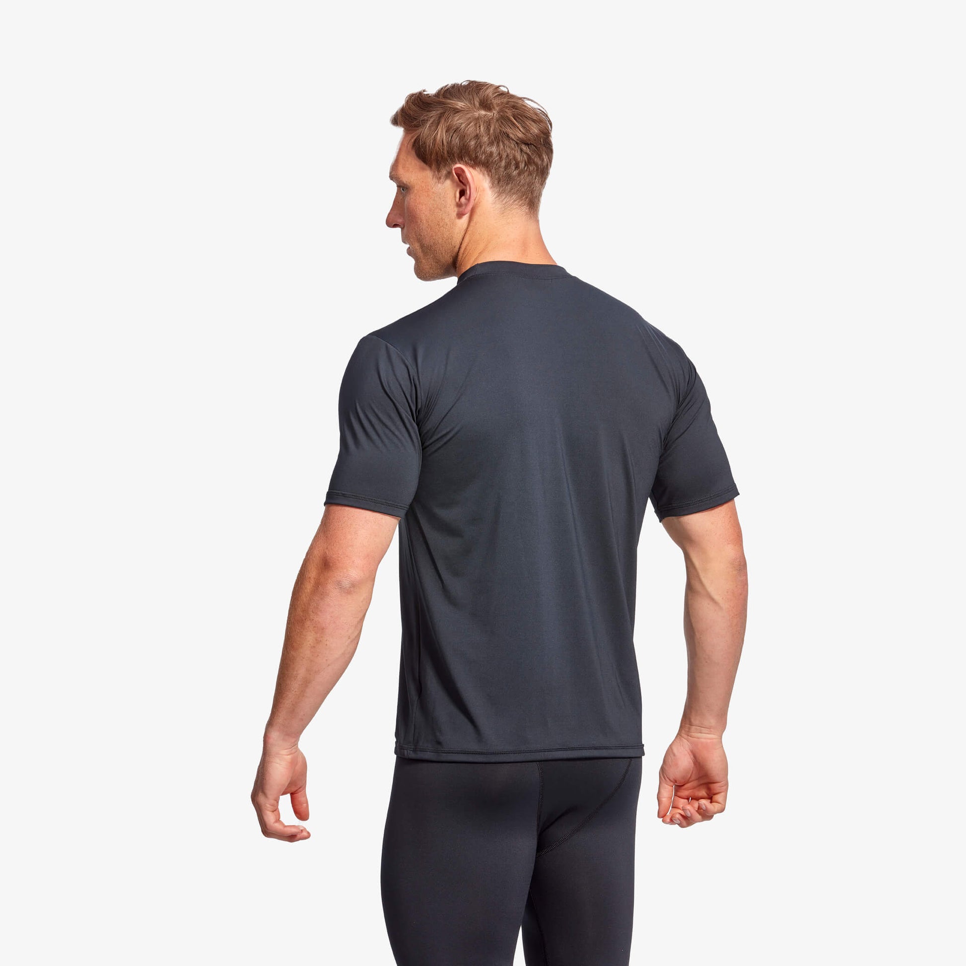 KYMIRA Men's Infrared Recovery Baselayer Top in various sizes XS to XXL, showcasing inclusivity and premium athletic wear tailored for optimal performance.