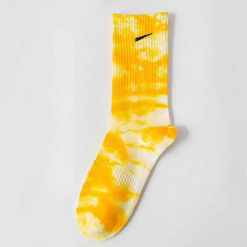 Women Tie-Dye Middle Tube Socks