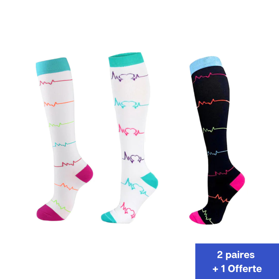 Luxurious Womens Compression Socks by Dazzling Dreams Studio, designed for medical professionals, featuring elegant style and advanced compression technology.