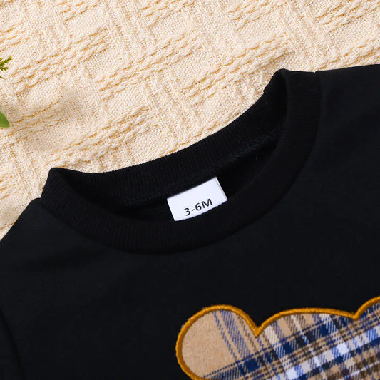 Soft and breathable fabric of the Luxury Baby Bear Graphic Tee and Short Set by Dazzling Dreams Studio, ideal for all occasions.