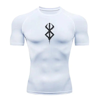 Berserk Compression Shirt by Dazzling Dreams Studio showcasing superior breathability and performance fit, ideal for an active lifestyle.