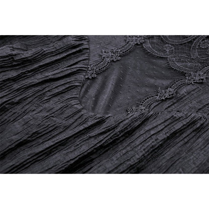 Model wearing the Dark In Love Vidonia High Neck Dress in a chic setting, embodying punk rock elegance with its stylish silhouette.