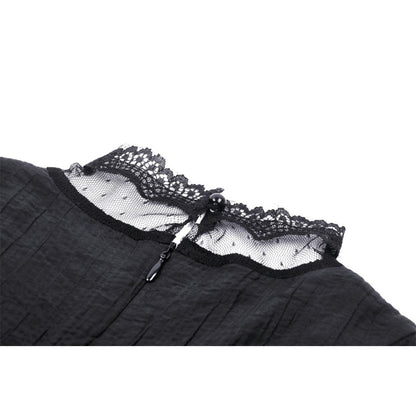 Rear view of the Dark In Love Vidonia Dress highlighting its luxurious fabric blend and sophisticated cut, ideal for modern fashion lovers.