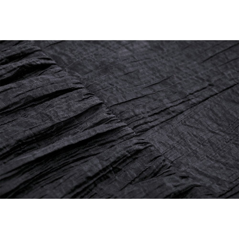 A flat lay of the Dark In Love Vidonia High Neck Puff Sleeve Dress against a minimalist background, emphasising its stylish and elaborate design.