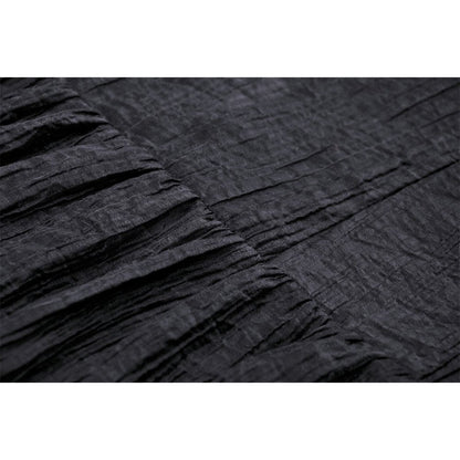 A flat lay of the Dark In Love Vidonia High Neck Puff Sleeve Dress against a minimalist background, emphasising its stylish and elaborate design.