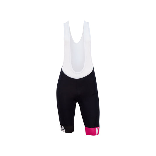 KYMIRA Women's Infrared Onyx Bib Shorts, luxury cycling apparel designed for enhanced recovery and performance, showcasing a stylish and ergonomic fit for optimal comfort during rides.