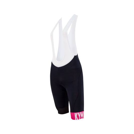 KYMIRA Women's Infrared Onyx Bib Shorts showcasing luxurious fabric and ergonomic design, enhancing recovery and performance for cyclists