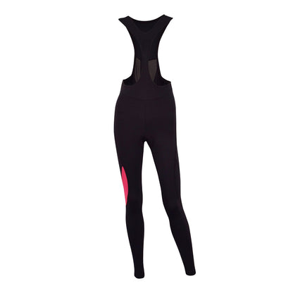 Women's KYMIRA Infrared PrO2 Cycle Bib Tights in elegant black design, showcasing ergonomic fit for optimal performance and recovery, ideal for serious cyclists.