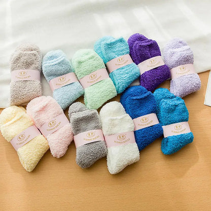 Fashionable Luxury Women's Soft Fluffy Vibrant Socks styled with casual footwear, perfect for stylish all-day comfort from Dazzling Dreams Studio.
