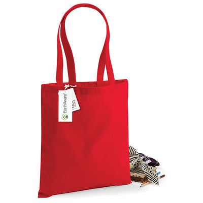 Elegant Earthaware Organic Cotton Bag For Life, showcasing premium heavyweight fabric, perfect for versatile carrying, measuring 38x42cm.