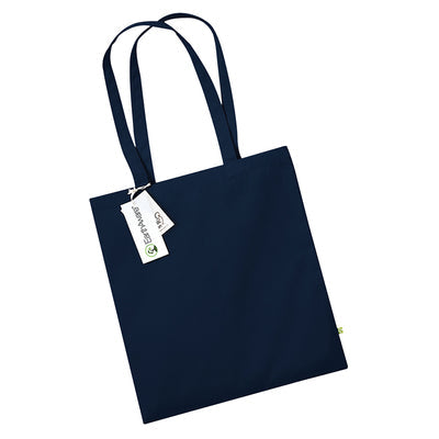 Showcasing the Earthaware Organic Tote's print area dimensions of 33x36cm, perfect for custom embroidery, blending style and functionality.