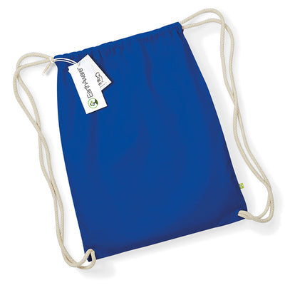 Luxurious heavyweight cotton Earthaware Gymsac with strong rope draw cord closure for stylish convenience.