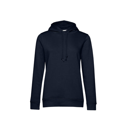 Sophisticated Women's Organic Hoodie featuring a minimalist design and eco-friendly materials, available now in an array of colours.