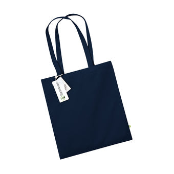 Stylish Earthaware Organic Cotton Tote Bag displayed in a lifestyle setting, accentuating its 10-litre capacity and fashionable design.