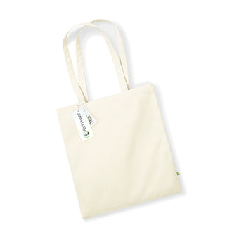 Artfully styled image of the Earthaware Organic Cotton Bag, demonstrating the luxurious appeal and sustainability of a premium tote for environmentally-aware consumers.