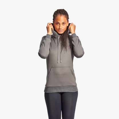 Detail of KYMIRA Women's Infrared Gym Hoodie, featuring advanced infrared technology for enhanced circulation and comfort.