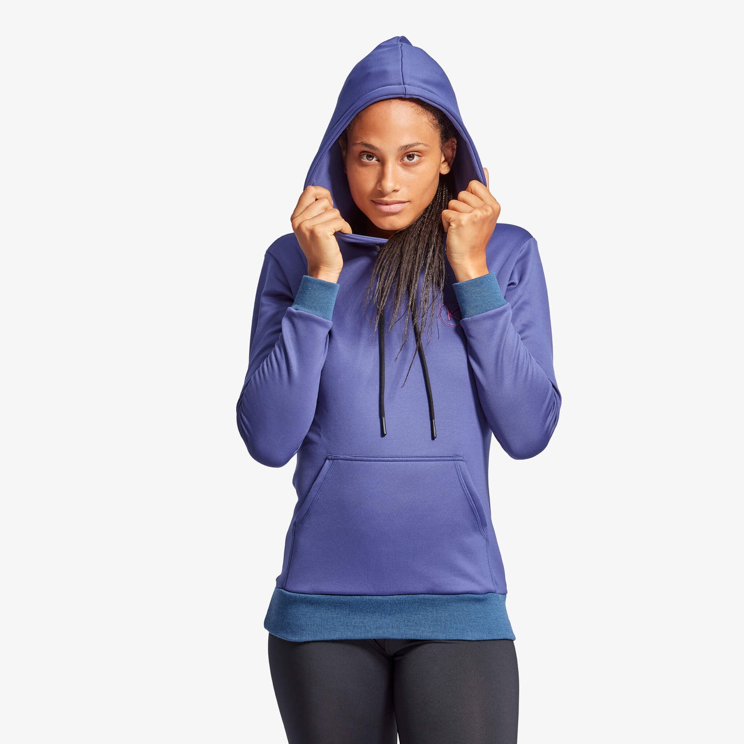 KYMIRA Women's Infrared Gym Hoodie displayed with a model, illustrating the perfect blend of elegance and performance in sportswear.