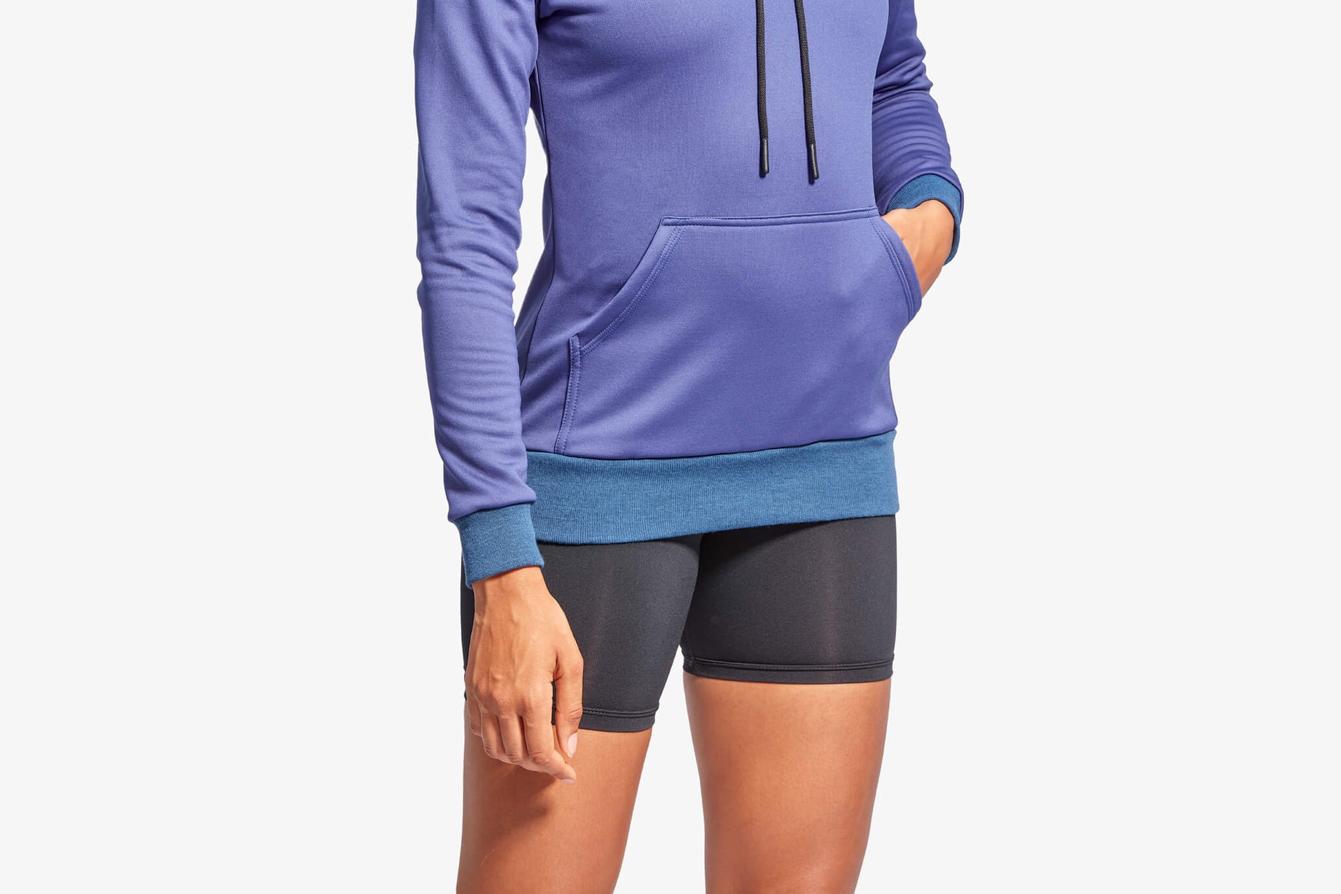 Elegant KYMIRA Women's Infrared Gym Hoodie showcasing its sleek design and fitted cuffs, ideal for high-performance workouts and chic outdoor adventures.