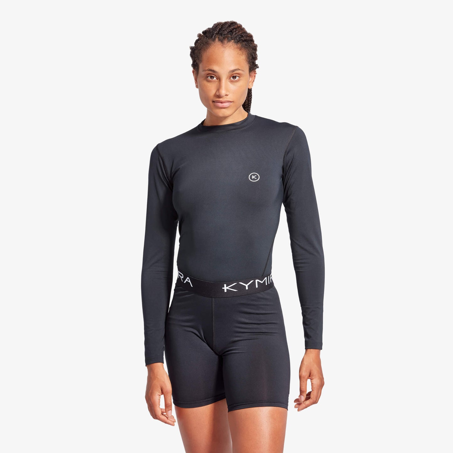 Luxurious women's IR50 Infrared Long Sleeve Performance Baselayer Top from KYMIRA, designed in various sizes from XS to XL, featuring advanced infrared technology for enhanced recovery and comfort.