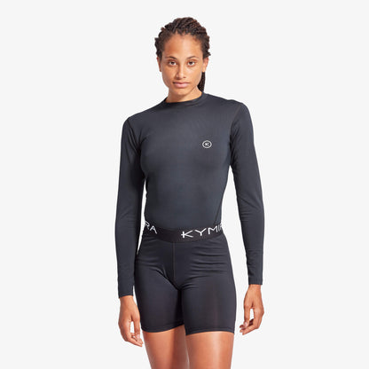 Luxurious women's IR50 Infrared Long Sleeve Performance Baselayer Top from KYMIRA, designed in various sizes from XS to XL, featuring advanced infrared technology for enhanced recovery and comfort.