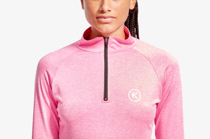 Versatile KYMIRA Women's Infrared 1/4 Zip Long Sleeve Performance Top, ideal for layering and stylish for any athletic occasion.